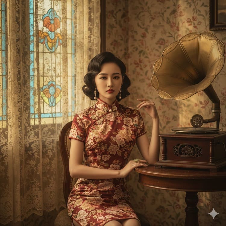 老上海怀旧旗袍肖像